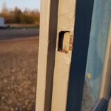 Lot of a double oak glass door