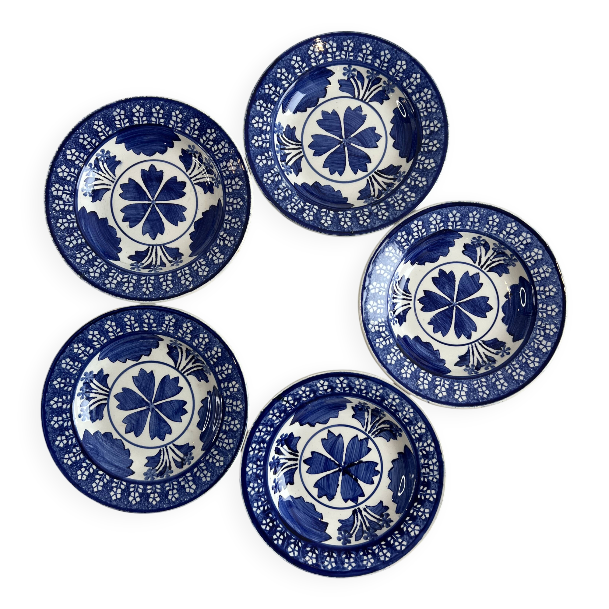 Lot de 5 assiettes à dessert Choisy le Roi