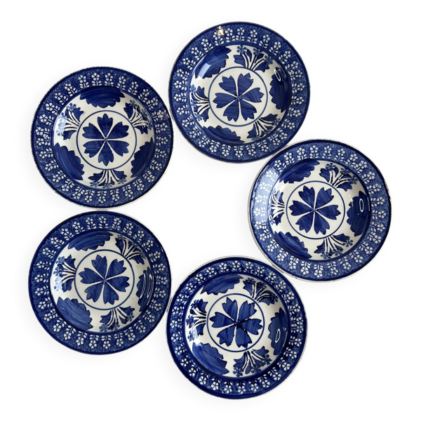 Lot de 5 assiettes à dessert Choisy le Roi