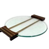 Plateau en verre art déco, France années 1930