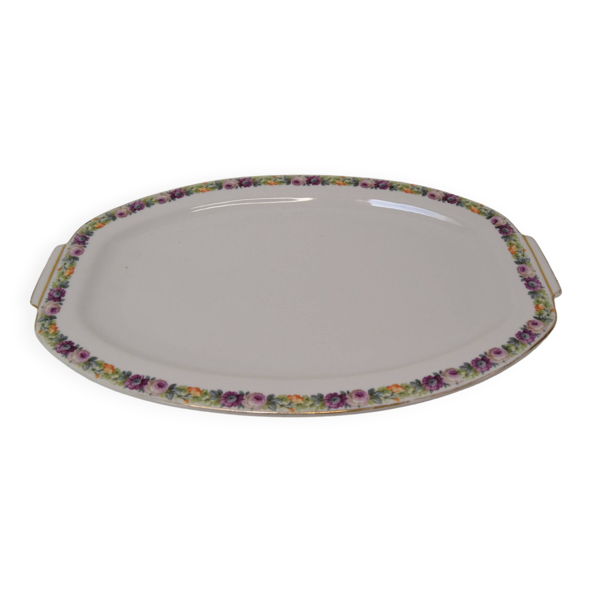 Plateau de service en porcelaine rare, porcelaine Merklín, années 1914.