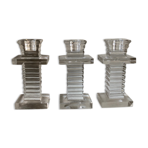 Bougeoirs en cristal saint louis