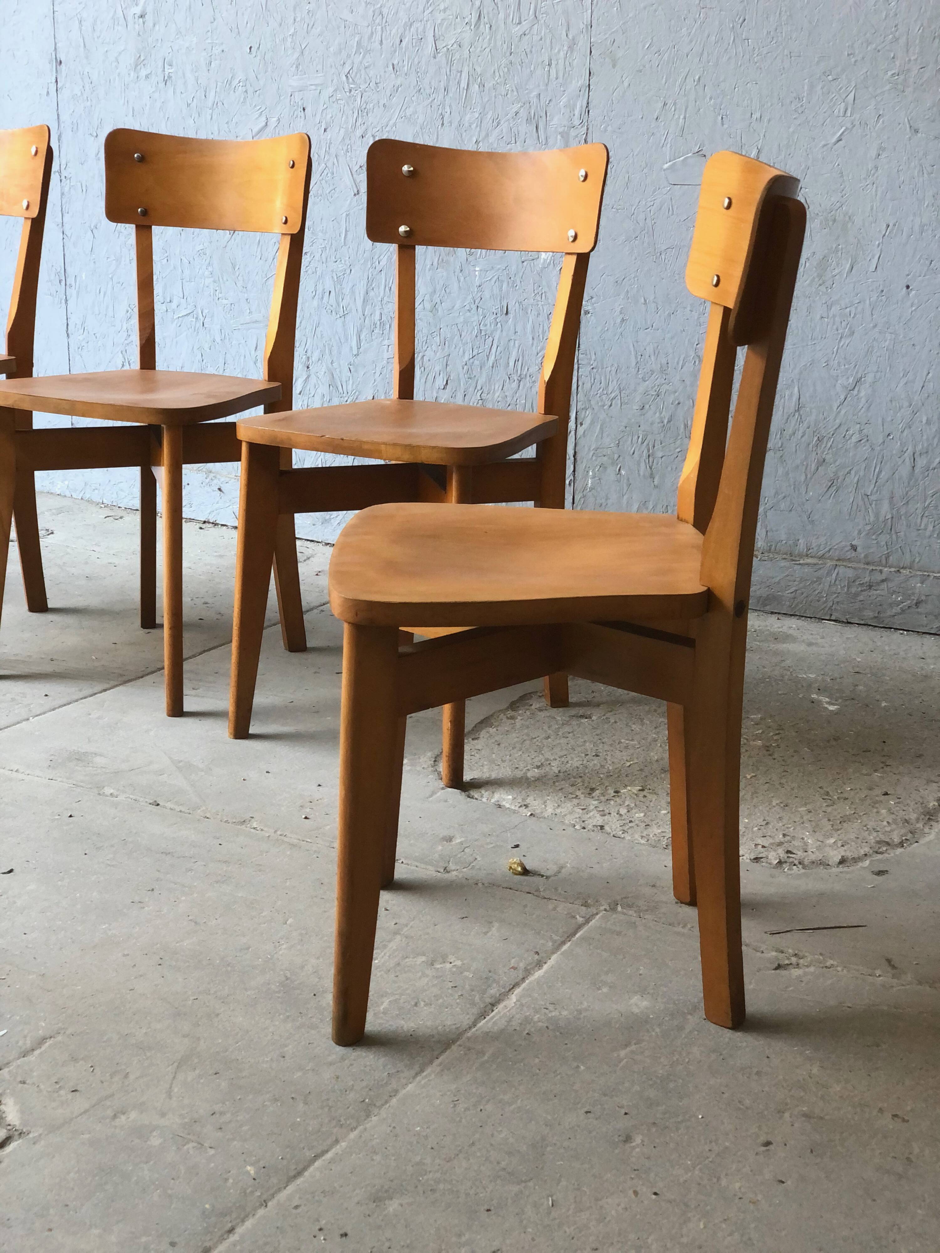 Set de 4 chaises bois Luterma