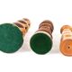 Set of 3 vintage candlesticks | Turned wood | Midcentury