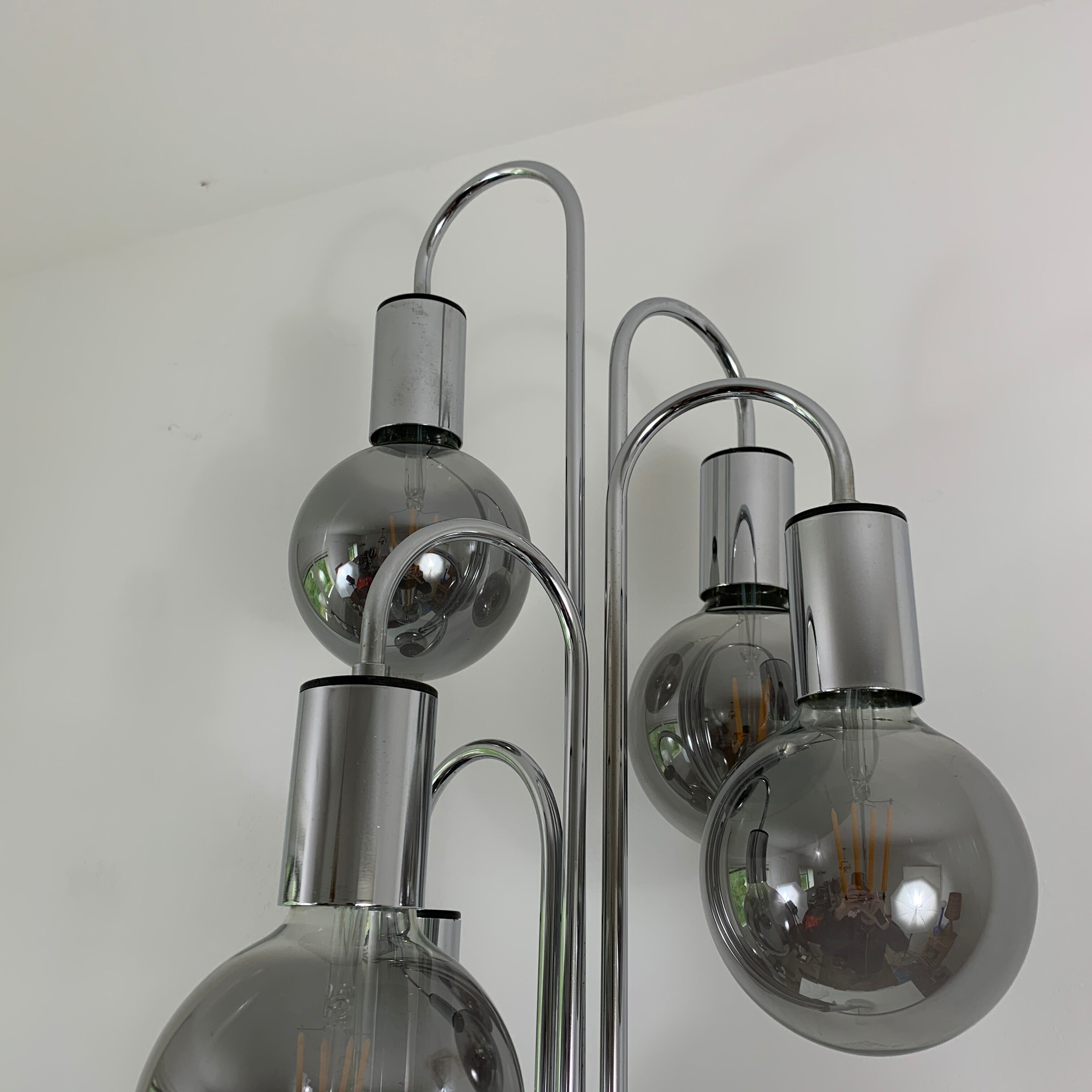 Chrome lamp 5 vintage lights