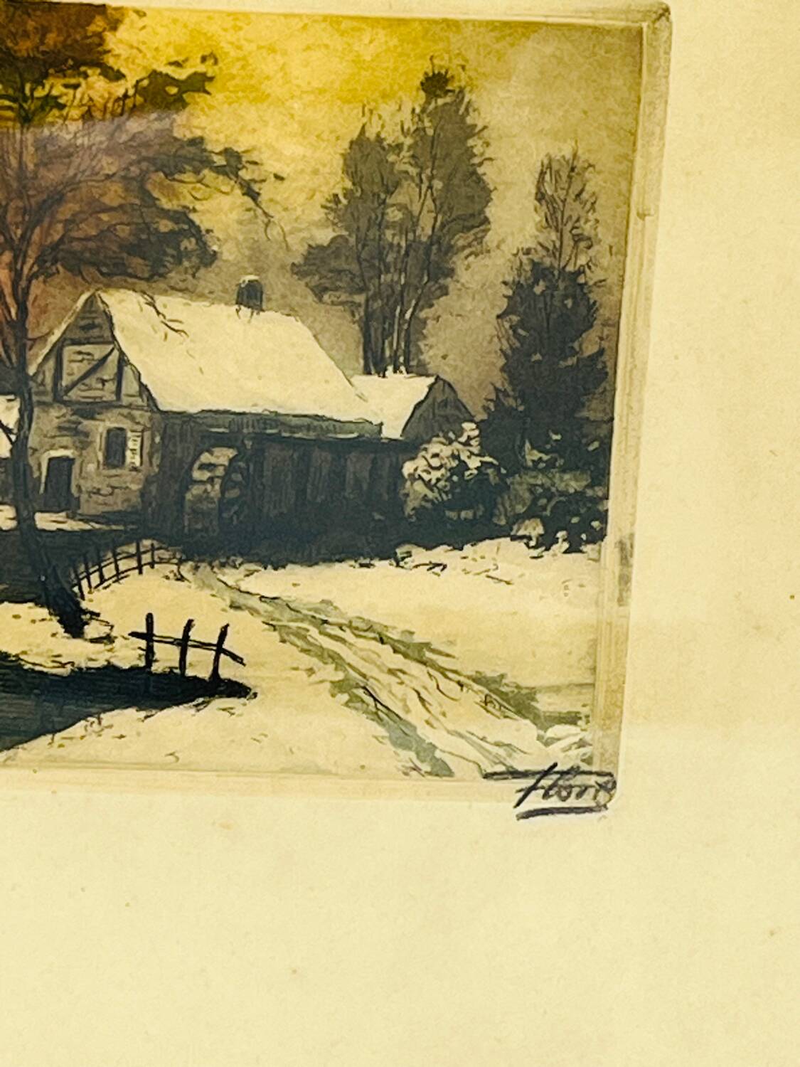 Watercolor still life signed