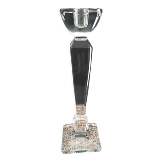 Art deco crystal glass candle holder
