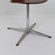 Vintage rotating chair in rosewood and chromed metal, 1950