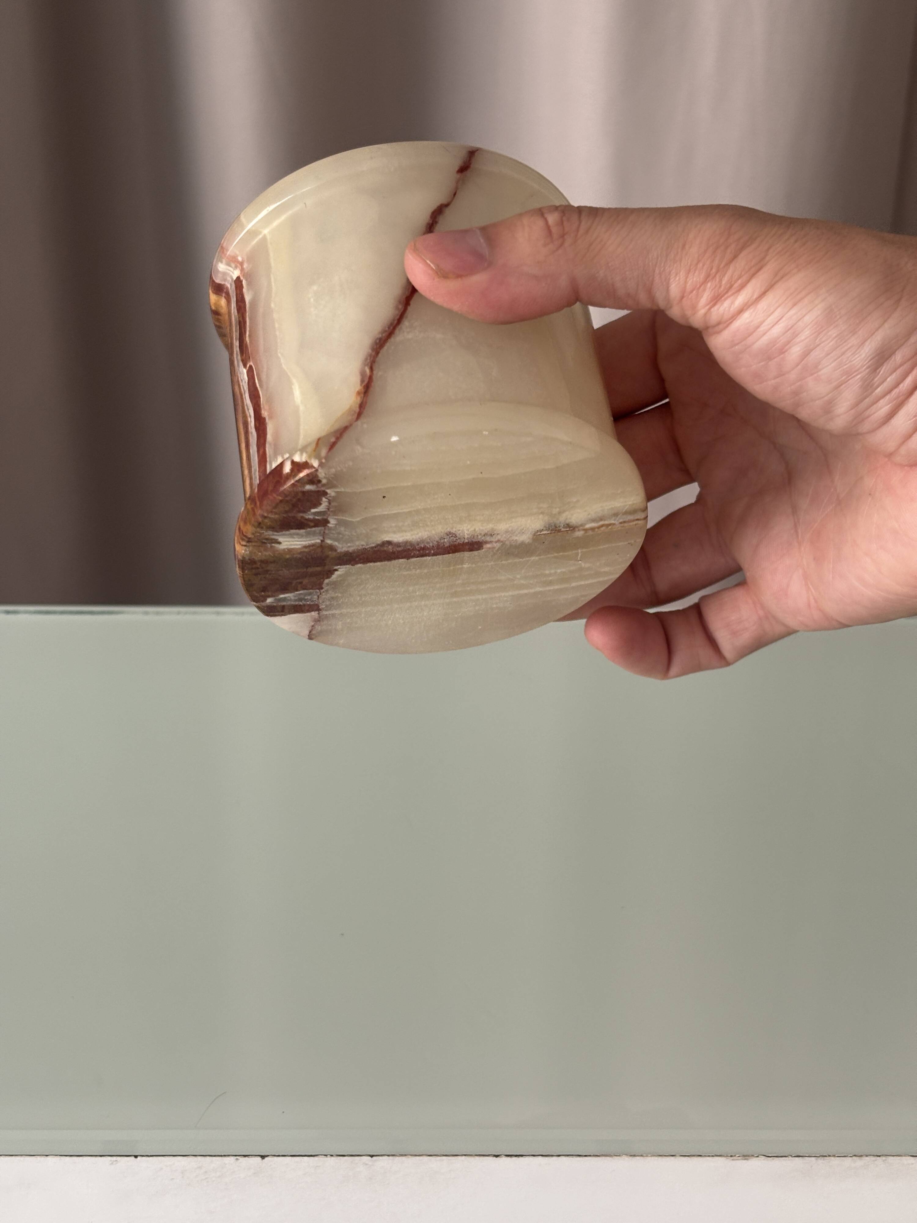 Vintage Hand-Carved Onyx Vessel | Cachepot | Pencil Holder