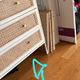 Pair of wooden and cannage chests of drawers