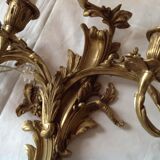 Pair of bronze sconces, 19th century