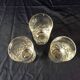 Set of 3 cross-cut crystal liqueur glasses