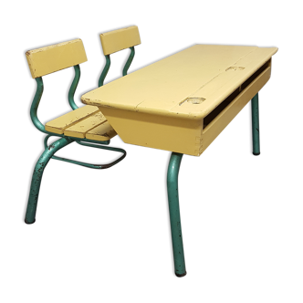 Pupitre double delagrave années 60
