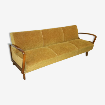 Sofa bed daybed Scandinavian years 50 / 60 color gold