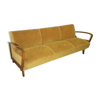 Sofa bed daybed Scandinavian years 50 / 60 color gold