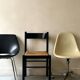 Modernist chair in wood and rope, France 1950