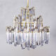 Large Venini Mid Century Italian Modern Triedri Murano Glass Chandelier