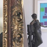 Rectangular baroque wall mirror