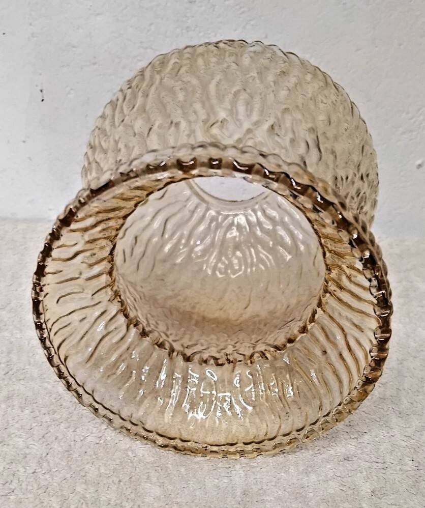 Vintage Amber Cut Glass Lampshade