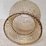 Vintage Amber Cut Glass Lampshade