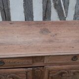 Country sideboard 2 doors 2 drawers solid oak old raw wood