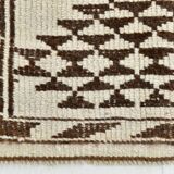 3x10 Brown Cream Kilim Runner Rug 82x320Cm