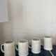 Set of 4 off-white ceramic mugs or pints