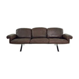 Vintage De Sede DS-31 three-seater sofa – brown leather design classic