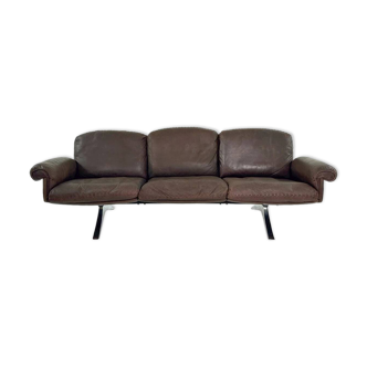 Vintage De Sede DS-31 three-seater sofa – brown leather design classic