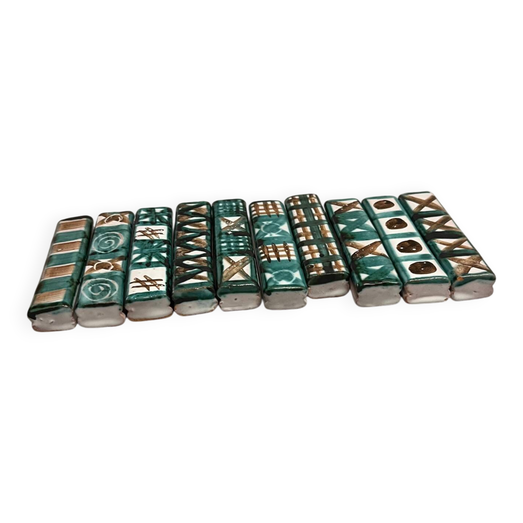 Set of 10 knife rests by Robert Picault