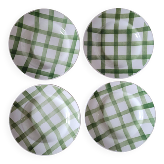 La Redoute x Selency set of 4 green semi-deep plates