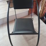 Set of 3 postmodern dining room chairs from 1980