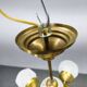 Czech Art Deco Brass and Glass Chandelier, 1950s