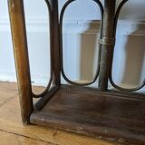 Pair of rattan shelves