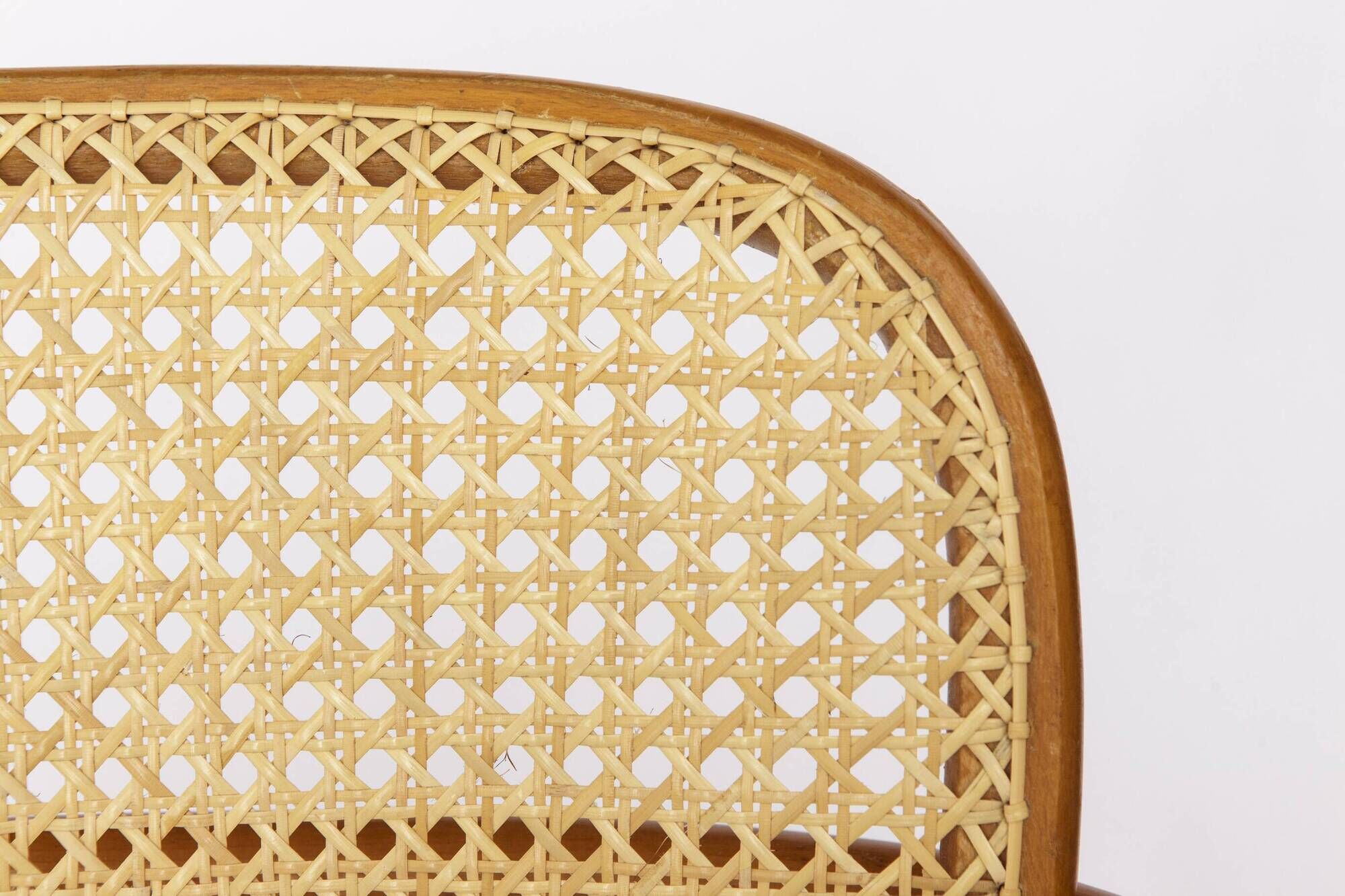 Ligna Armchair – 1950s/1960s Czechoslovakia, Bentwood Beech with New Rattan