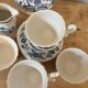 Blue Onion tea service by Myott Meakin 1982