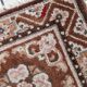Tapis Vintage Mongol de Collection Fait Main – 52 x 60 cm - 1C1000