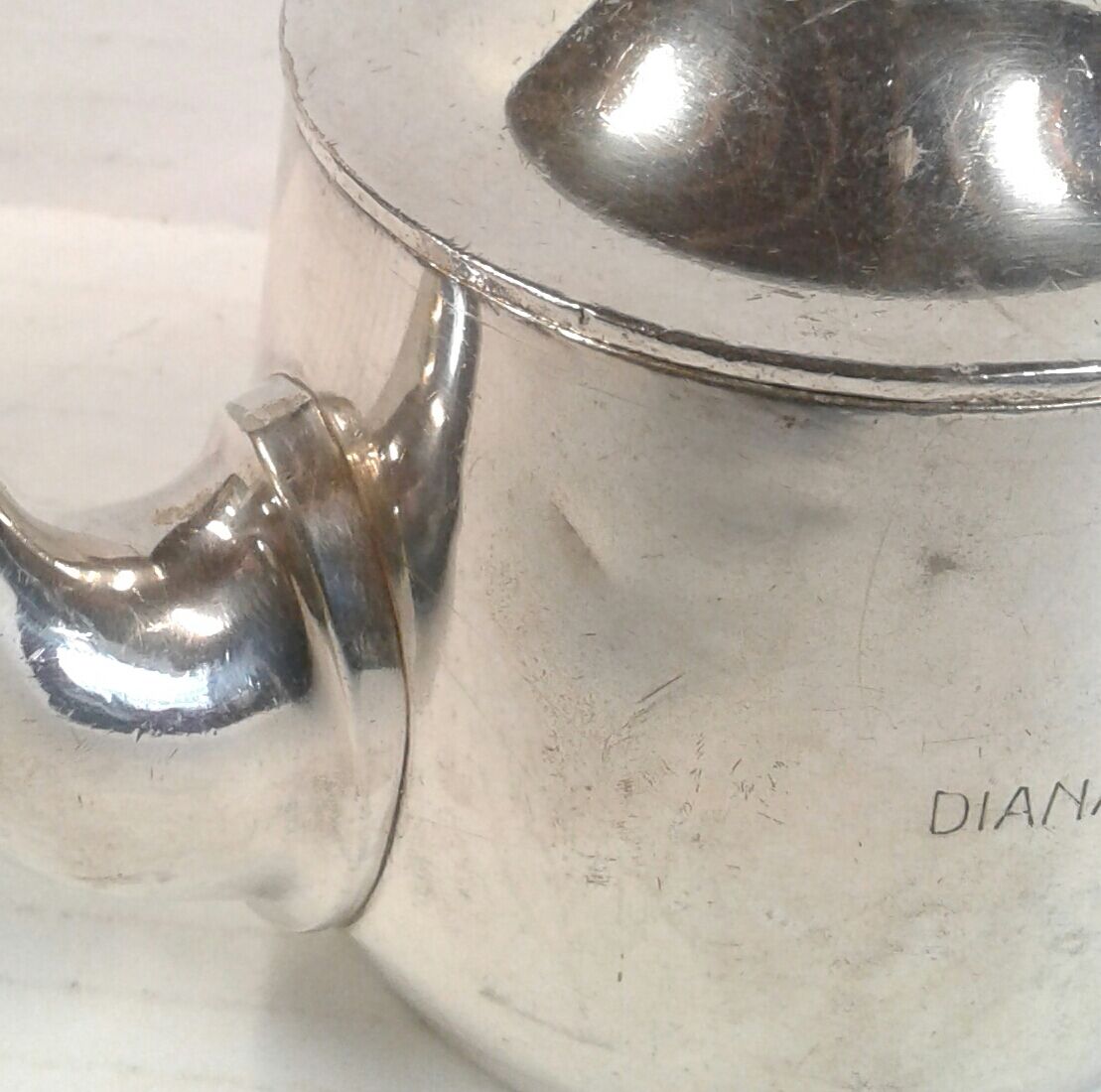 Vintage silver metala hotel teapot Diana Milano