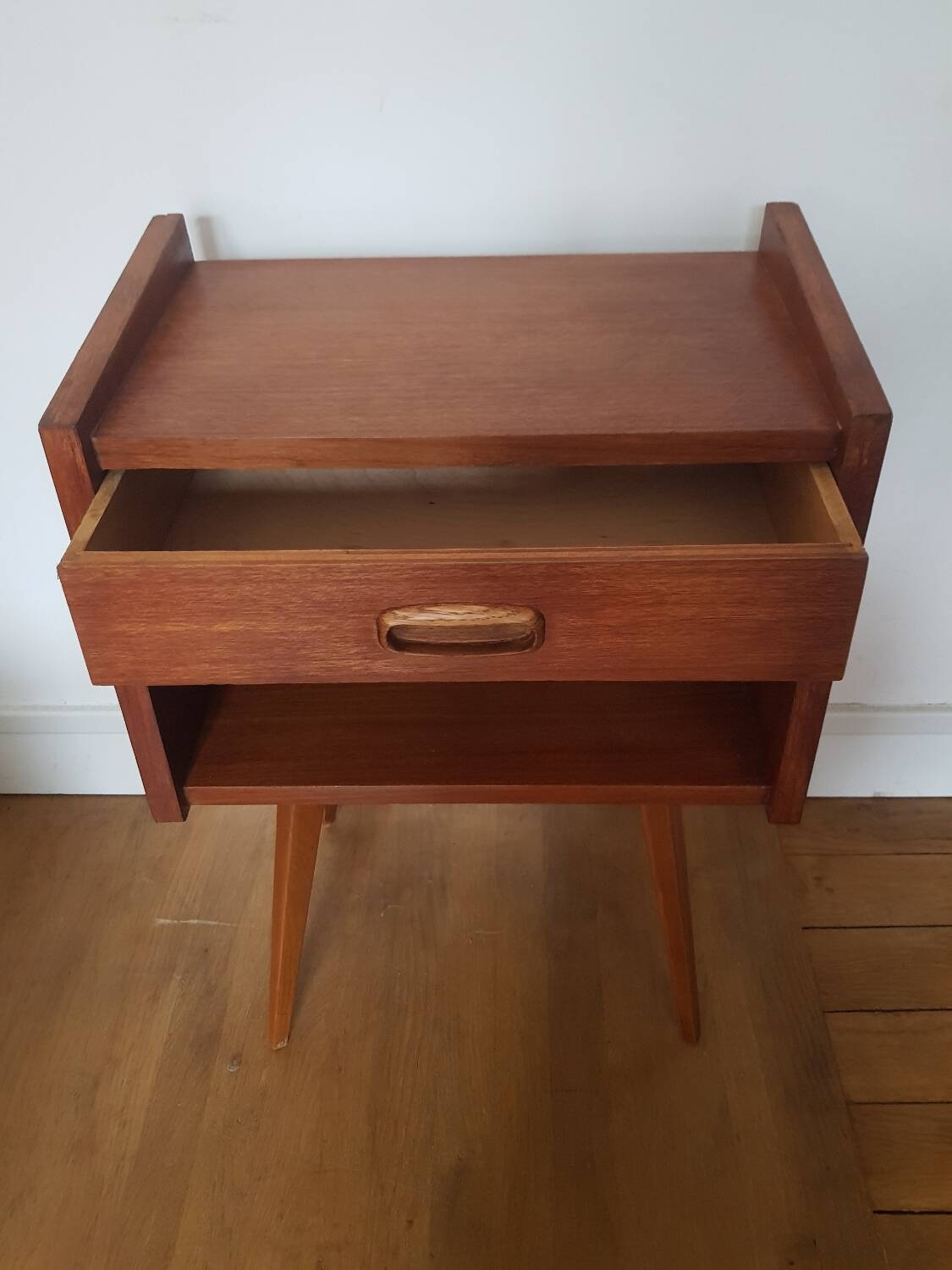 Vintage teak bedside table