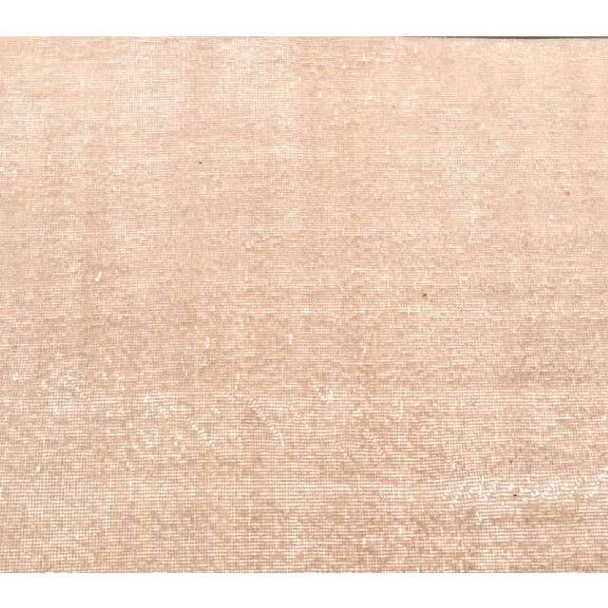 Vintage beige-blush Turkish hand-knotted runner 80x290