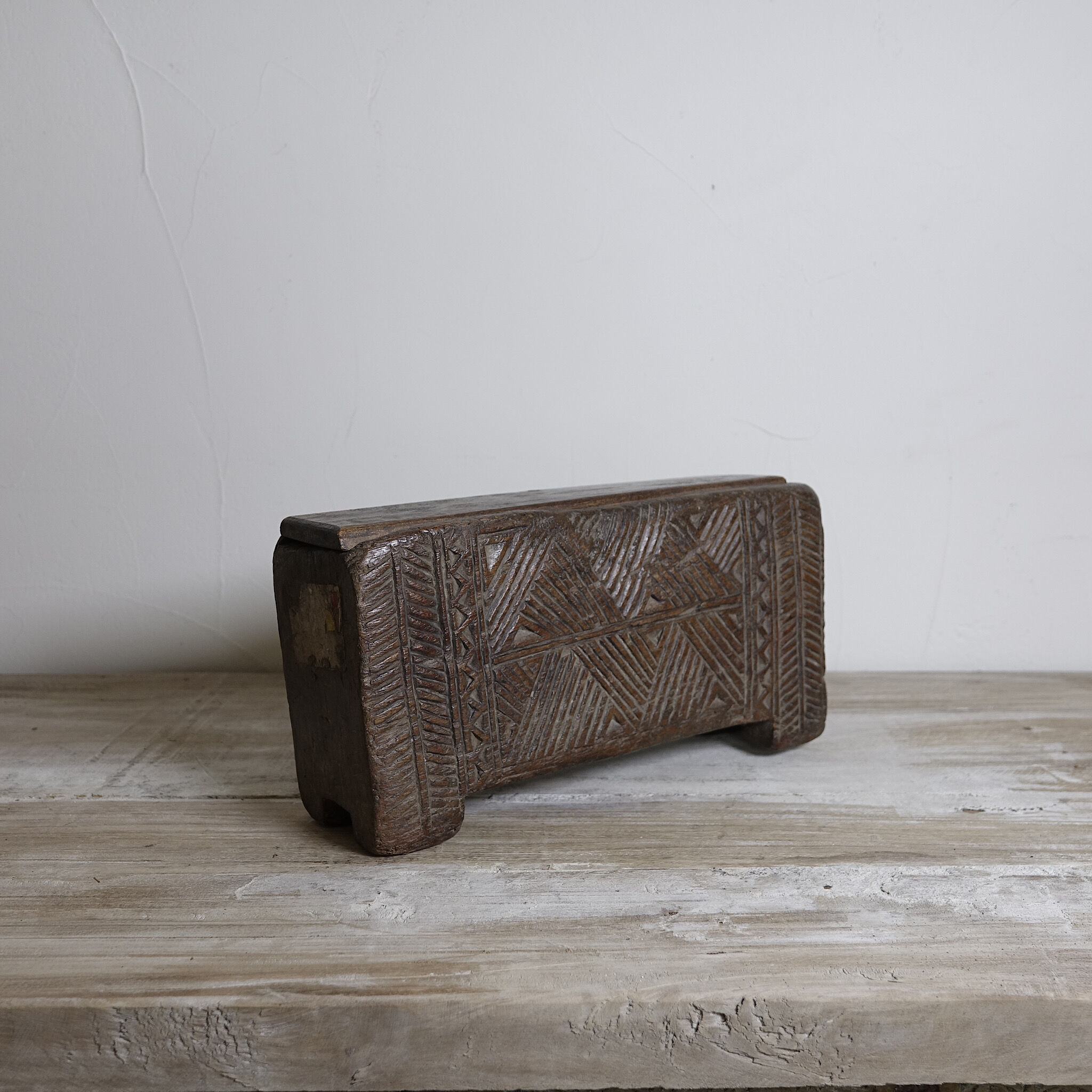 Old wooden spice box