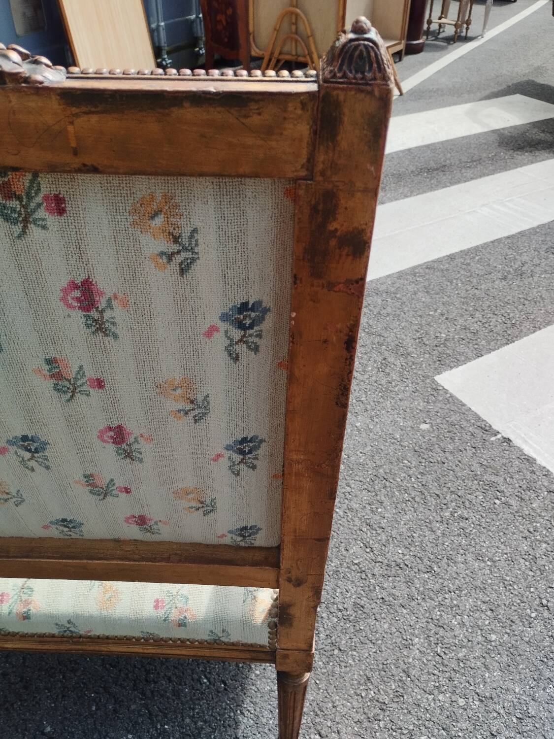 Pair of old Louis XVI style armchairs