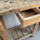 Genuine vintage wooden workbench from the 1960s stamped Grenade.
