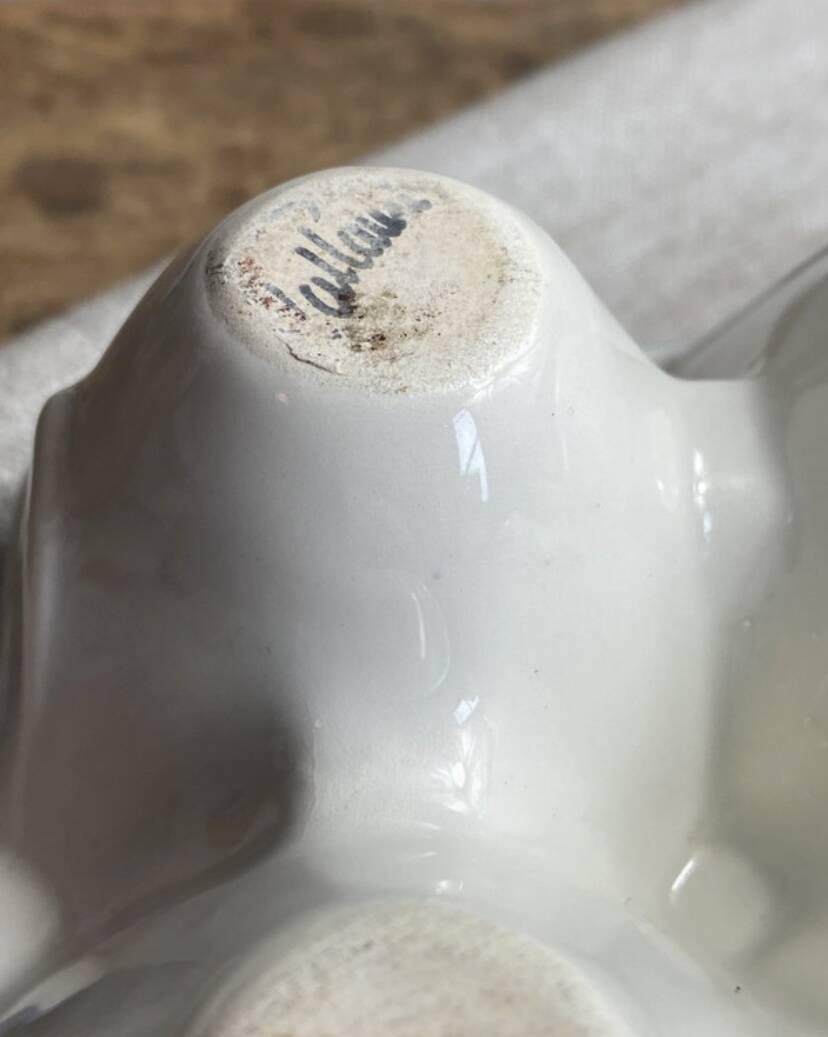 Ceramic egg dish Vallauris