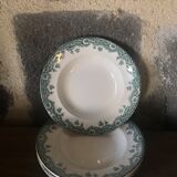 Set de 4 assiettes creuses Longwy, modèle Château