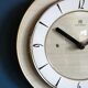 Formica vintage clock round silent wall clock "SMI golden maple"