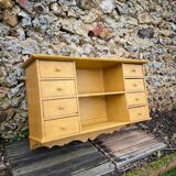 Old haberdashery shelf with 8 drawers