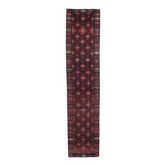 Tapis de couloir vintage turc fait main en laine et coton, années 1970