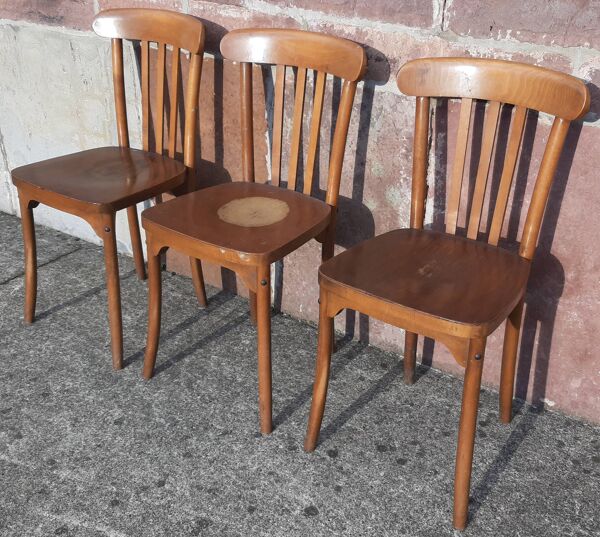 Chaises bistrot Luterma (système Monobloc, lot de 3)