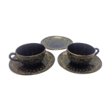 pair of cups at the café sarreguemines decor enhanced with email